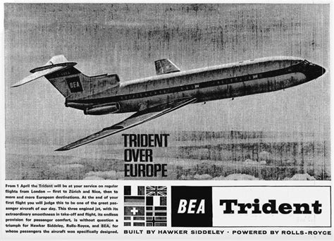 The Trident Aircraft At British European Airways