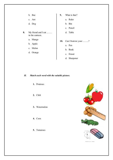 English Test for Basic Level