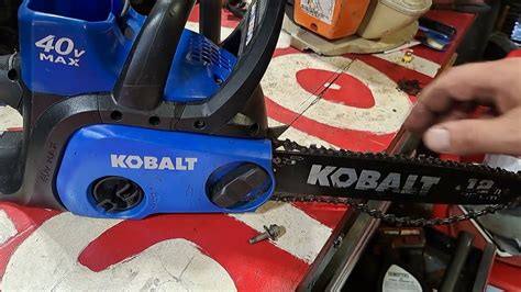 kobalt 40v max battery chainsaw bar chain assembly - YouTube