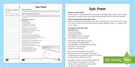 Epic Poem Writing Template-Australia (Hecho por educadores)