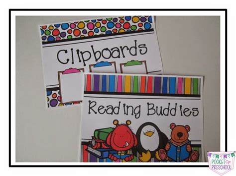 How to Make Crate Labels & use Large Classroom Labels - Pocket of Preschool