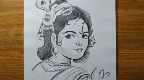 Krishna Drawing Pencil Easy Step By Step - h2ablog