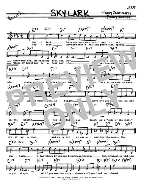 Skylark | Sheet Music Direct