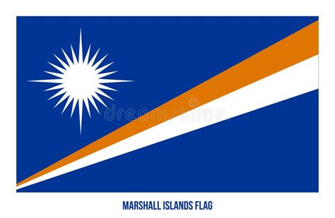 Marshall Islands Flag, Vector Illustration On A White Background Stock Vector - Illustration of ...