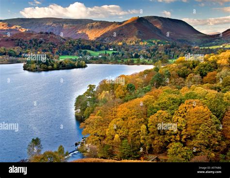 View of Grasmere, Helm Crag and Grasmere Common, Near Grasmere, Lake District National Park ...