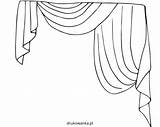 Coloring Pages Curtains sketch template