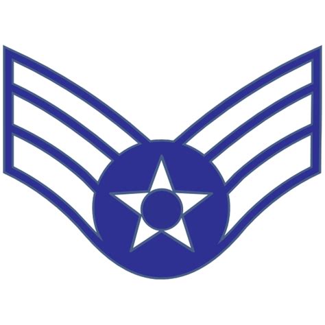 Air Force Rank E-4 Senior Airman Sticker