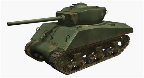 sherman tank m4a3e2 3d model