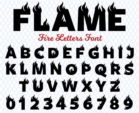 Flame Font Fire Font Fire Letters Fonts Ttf Svg Png Files - Etsy Sweden