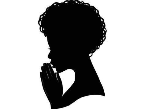 Black Queen Praying Woman Silhouette Afro Nubian Princess | Etsy