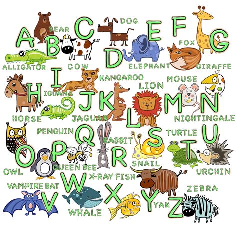 Animal Alphabet Font with Safari Jungle Zoo Animals | Etsy