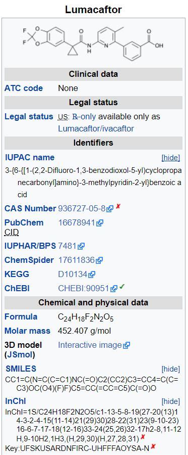 Lumacaftor and ivacaftor - wikidoc