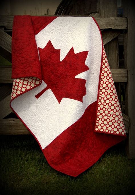 Canada Baby quilt Canadian flag national pride by HouseofdeVeer