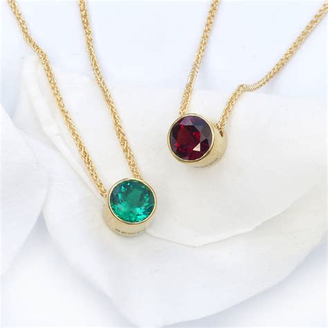 garnet necklace in 18ct gold, january birthstone by lilia nash ...