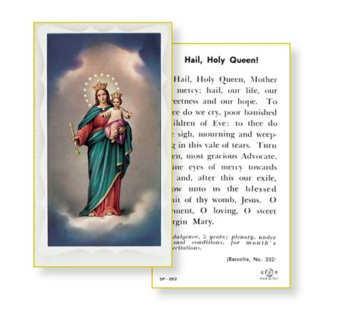 Hail Holy Queen Holy Card - 100 Pack