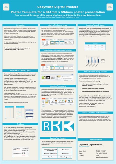 A1 Poster Template Powerpoint Free Download - Get What You Need