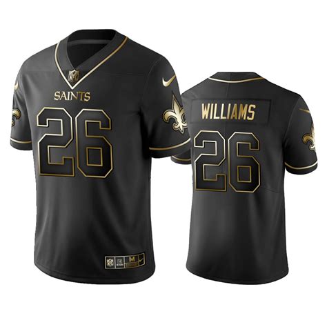 NFL 100 Commercial P.J. Williams New Orleans Saints Black Golden Edition Vapor Untouchable ...