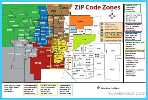 Surprise Zip Code Map - Tourist Map Of English