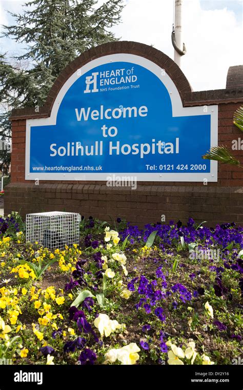 The entrance to Solihull Hospital, part of the Heart of England Foundation Trust group of ...