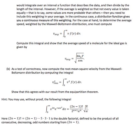 Solved The equipartition theorem applied to the ideal gas | Chegg.com