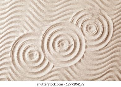 Zen Garden Pattern On Sand Background Stock Photo 1299204172 | Shutterstock