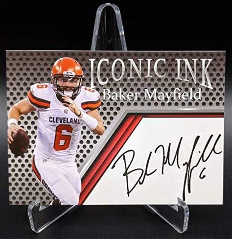 Baker Mayfield Iconic Ink Facsimile Autographed~ #1 Draft Pick - Football Card - Sporting Goods