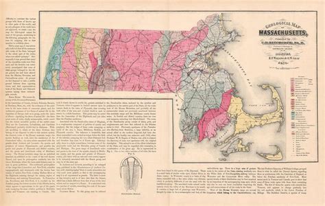 Geological Map of Massachusetts, Compiled by C. H. Hitchcock, Ph. D ...