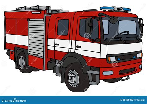 Fire truck stock vector. Illustration of rescue, real - 85195293