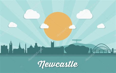 Newcastle City skyline Stock Vector Image by ©I.Petrovic #89531338