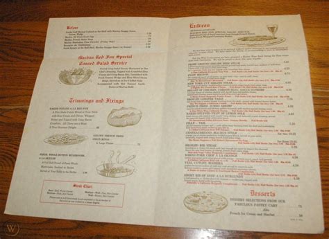 Large Vintage Machus Red Fox Restaurant Menu Lansing Michigan | #1913190948