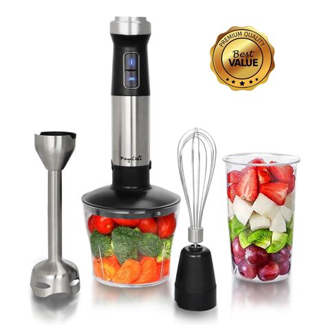 MegaChef 4 in 1 Multipurpose Immersion Hand Blender With Speed Control and Accessories - Walmart.com