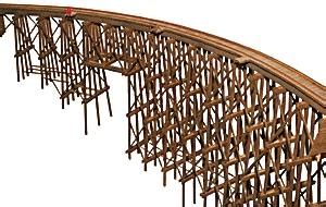 JV Curved Wood Trestle Kit HO Scale Model Railroad Bridge #2016