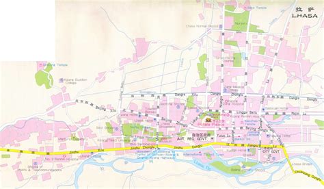 Lhasa City Tibet Map - Tibet China • mappery