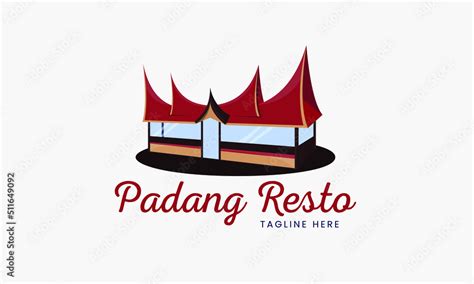 Rumah makan padang logo, Padang food restaurant logo, Restaurant Padang, Padang food logo Stock ...