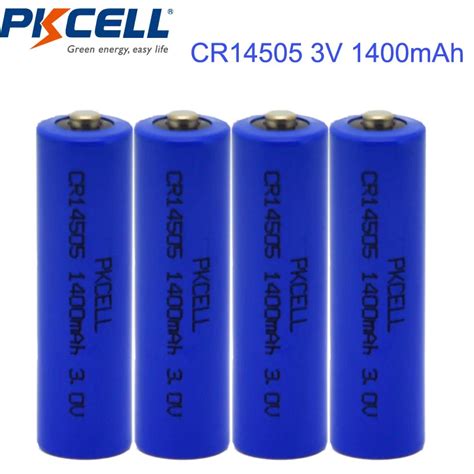 Aliexpress.com : Buy 4PCS PKCELL CR14505 CR 14505 Battery 3V 1400mAh Cylindrical Li MnO2 Battery ...