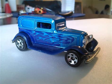 Hot Wheels Vintage Blue Flames Classic Car Hot by TheShyGuyShop