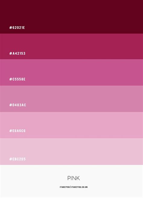 Shades of Pink Colour Combination #Colour Palette 58 | Pink color combination, Color palette ...