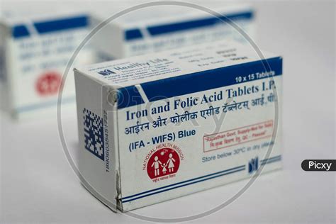 Image of Iron and folic acid tablets provided free by government To reduce the prevalence and ...