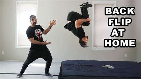 Learn How To Backflip AT HOME (Easy Tutorial for Beginners) - YouTube