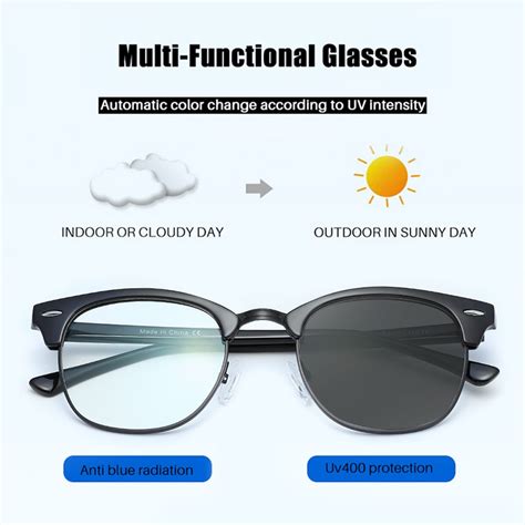 Photochromic Blue Light Blocking Transition Glasses