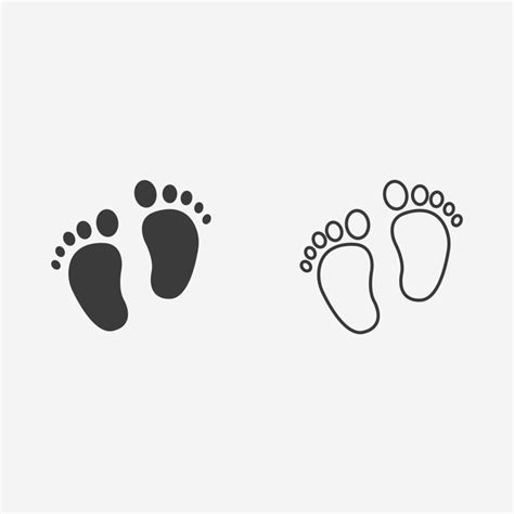 baby feet icon vector. newborn, footprint, kids feet sign symbol 14907805 Vector Art at Vecteezy