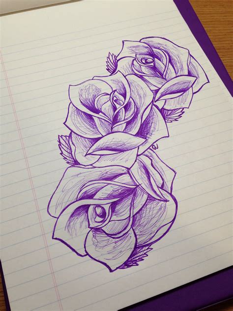 G Janes tattoo design | Rose sketch, Flower tattoo drawings, Roses drawing