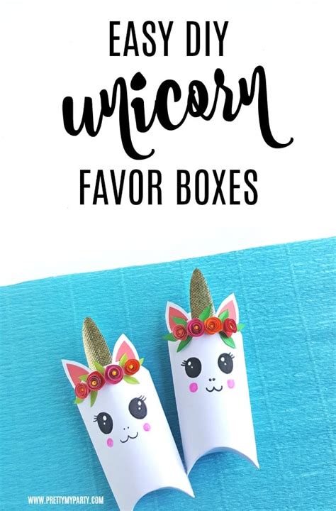 Easy DIY Unicorn Favor Boxes - Pretty My Party