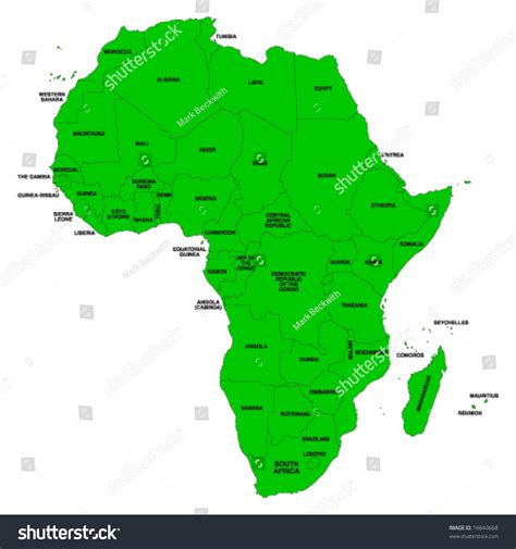Editable Africa Map