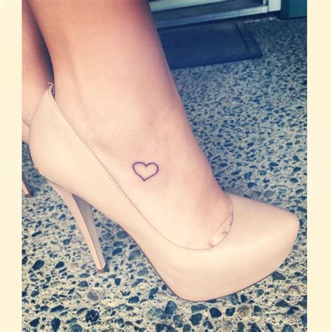 Small heart tattoo on foot | Foot tattoos, Small heart tattoos, Cute ...