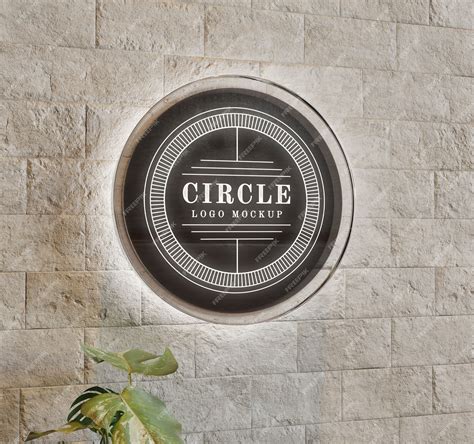 Premium PSD | Circle logo mockup design