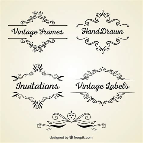 Free Vector | Vintage frames