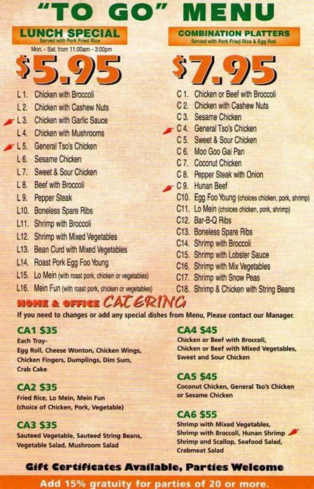 King Buffet Menu, Menu for King Buffet, Plymouth Meeting, Montgomery ...