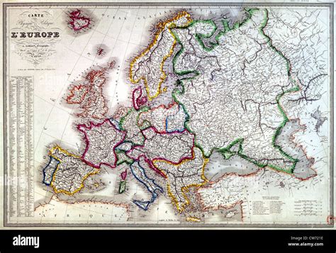 Map of Europe in 1836 Stock Photo - Alamy