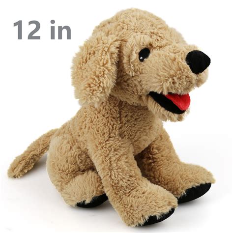 Dog Stuffed Animals, 12 in Soft Cuddly Golden Retriever Plush Toys ...